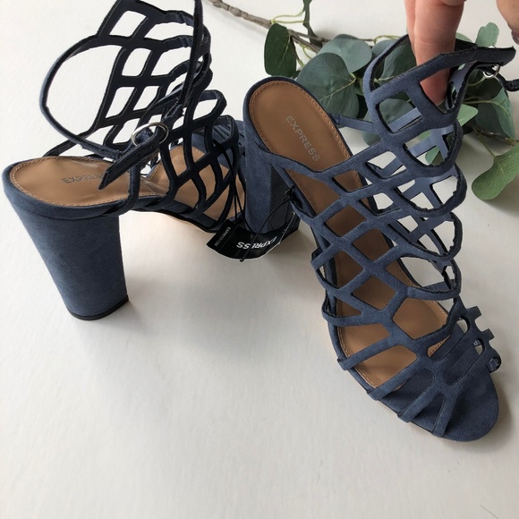 Express Shoes - Express Caged Block Heel